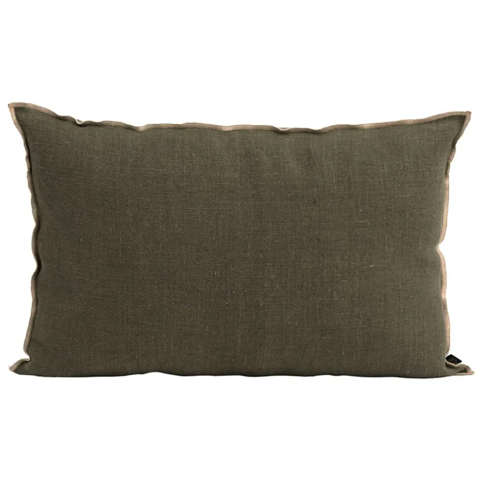 Coussin en lin kaki 40x60cm - Chennai