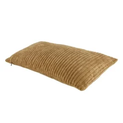 Coussin en tissu cotelet brun 30x50cm