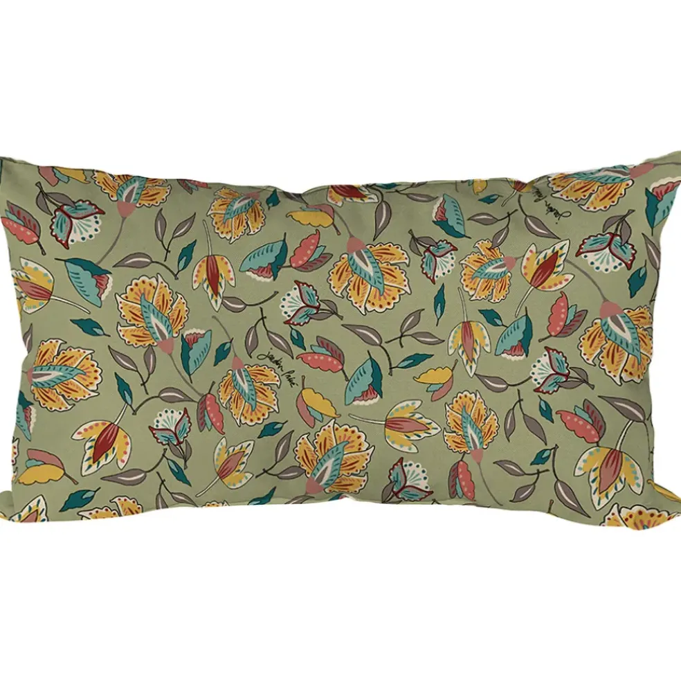 Coussin extérieur en coton vert 60x50cm - Kerala