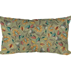Coussin extérieur en coton vert 50x30cm - Kerala