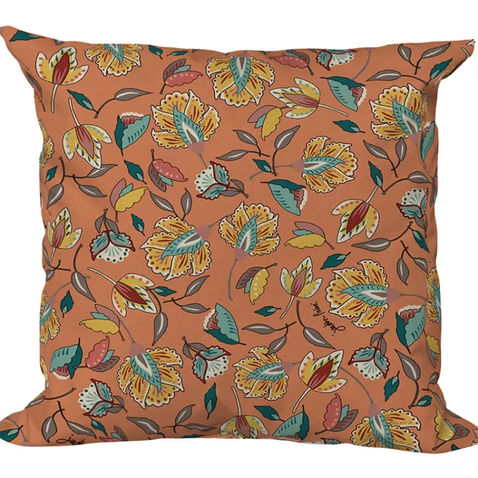 Coussin extérieur en coton terracotta 40x40cm - Kerala