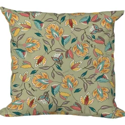 Coussin extérieur en coton vert 50x50cm - Kerala