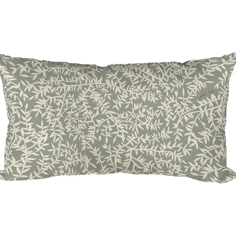 Coussin extérieur en coton vert 50x30cm - Cueillette