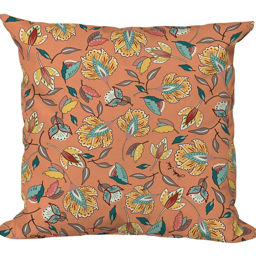 Coussin extérieur en coton terracotta 50x50cm - Kerala