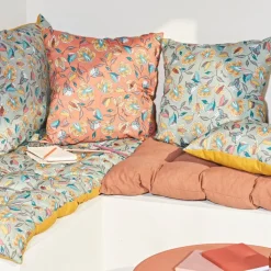 Coussin extérieur en coton terracotta 50x50cm - Kerala