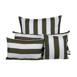 Coussin extérieur rayé kaki 40x60cm - Riviera