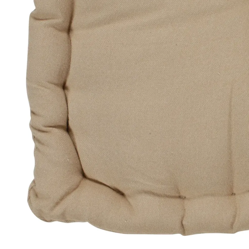 Coussin matelas chambray beige en coton