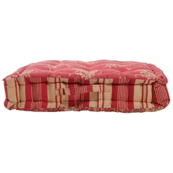 Coussin matelas margot rouge en coton