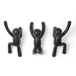 Crochet mural bonhomme noir buddy