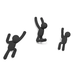 Crochet mural bonhomme noir buddy