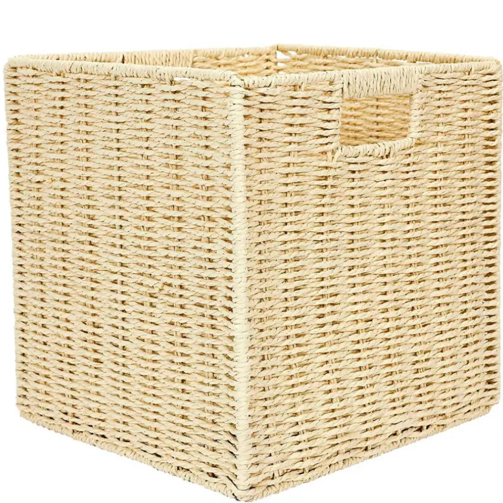Cube de rangement tresse pliable 30x30xh30cm