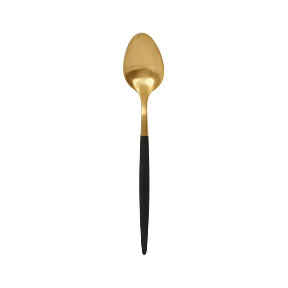 Cuillère à café en inox or et noir - barisa
