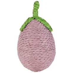 Déco aubergine en corde mauve et vert - P'tit légume
