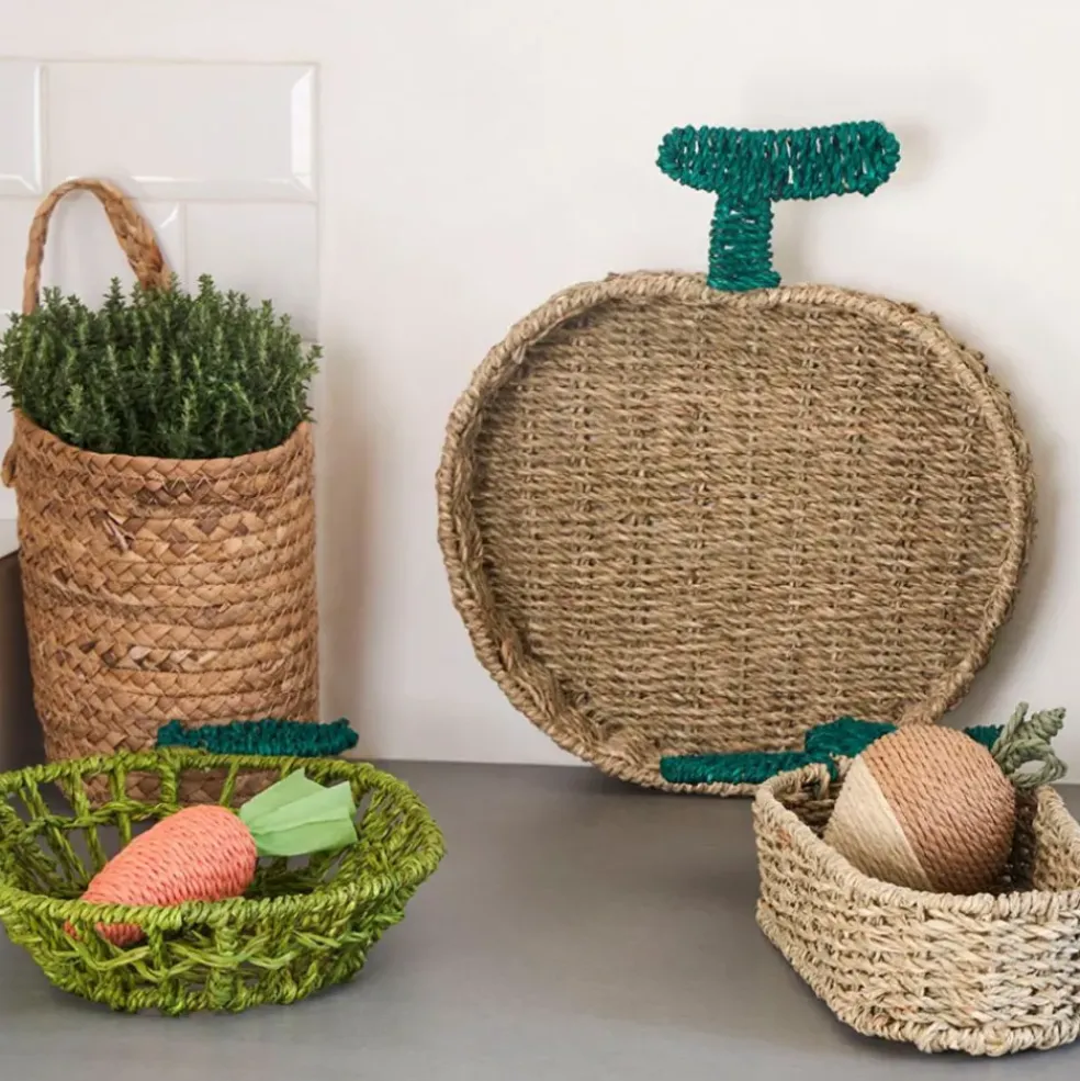 Déco carotte en corde orange et vert - P'tit légume
