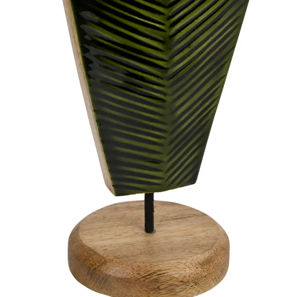 Déco feuille de bananier en manguier vert h62cm - Sanaga