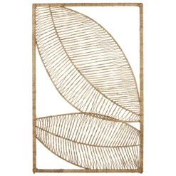 Déco murale feuilles naturelle en jute - floraly