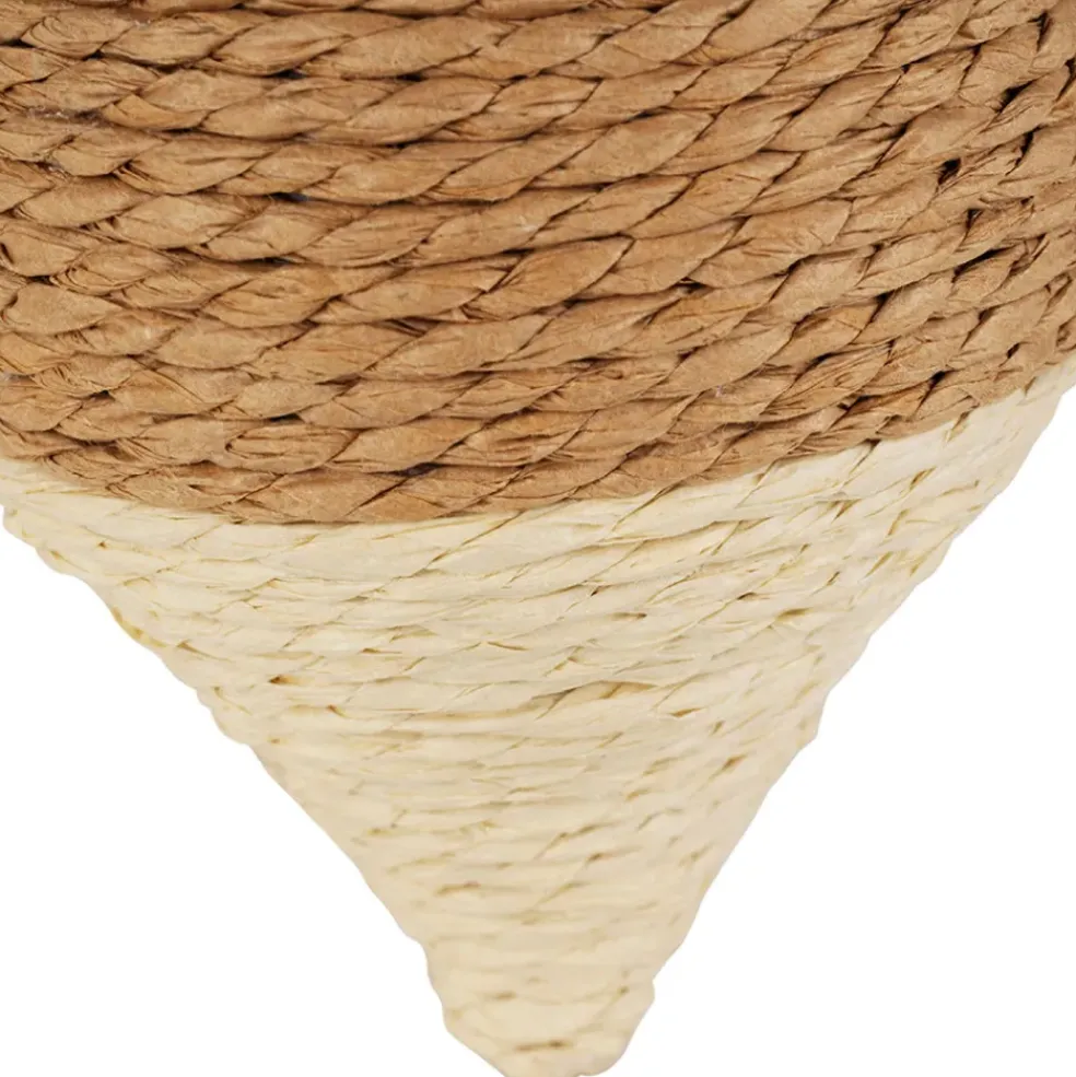 Déco radis en corde brun et beige - P'tit légume