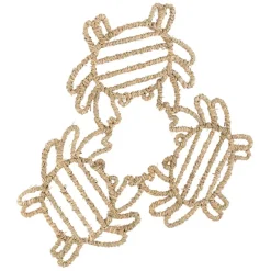 Déco trio de crabes en jonc de mer naturel - borneo