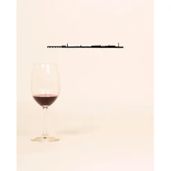 Décoration murale ligne bordeaux 50cm noir