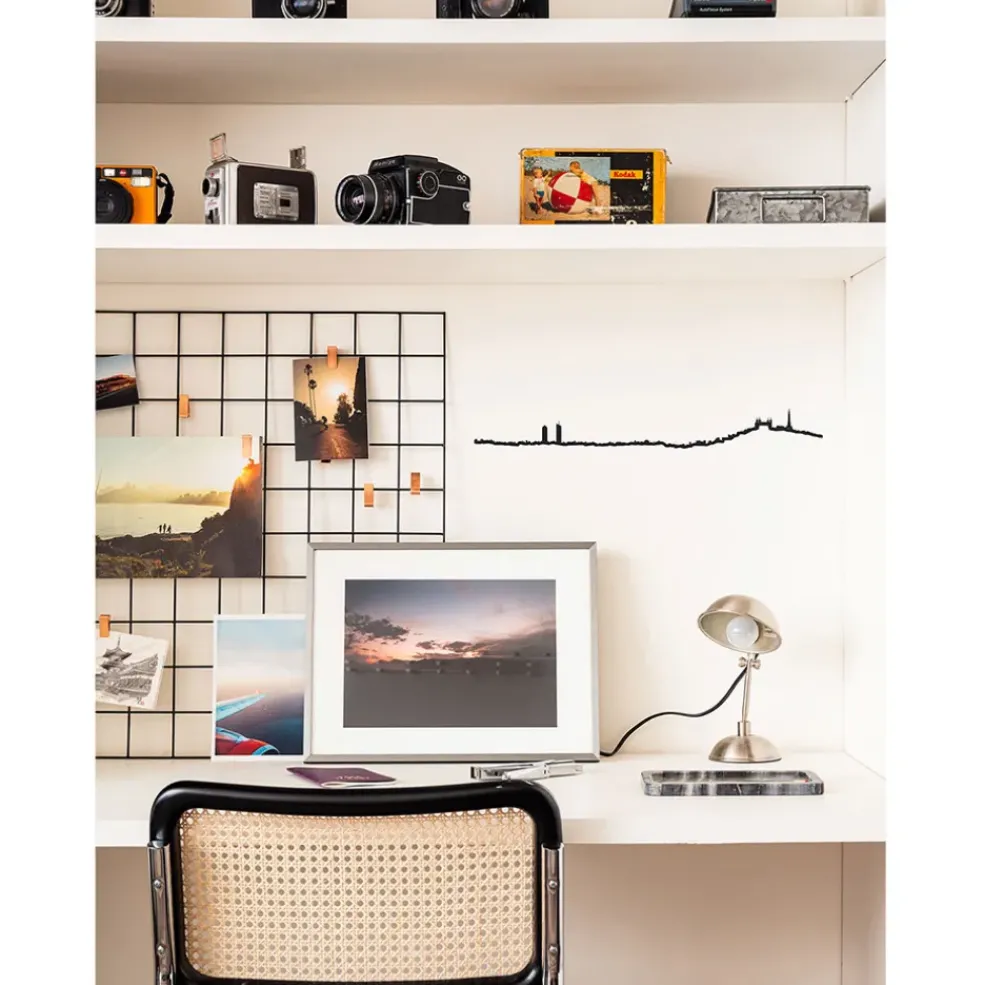 Décoration murale ligne lyon 50cm noir