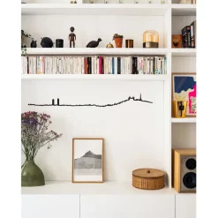 Décoration murale ligne lyon 50cm noir
