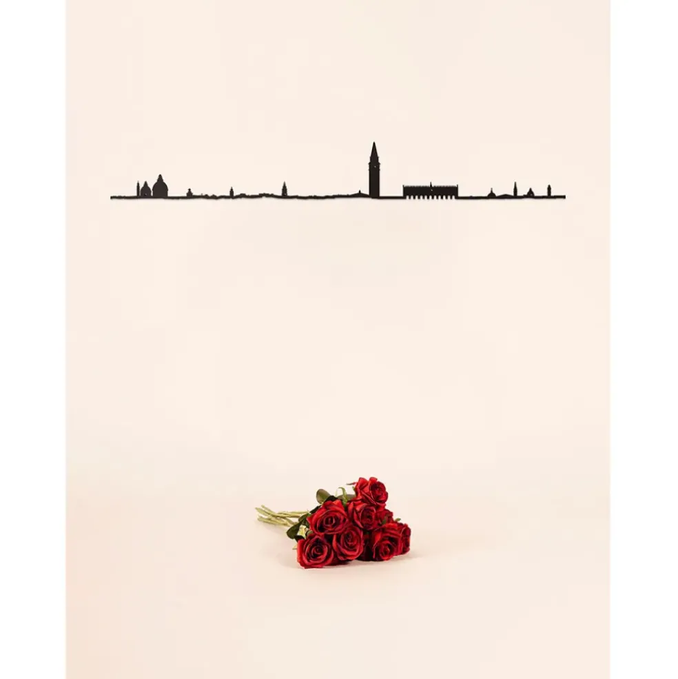 Décoration murale ligne venise 50cm noir