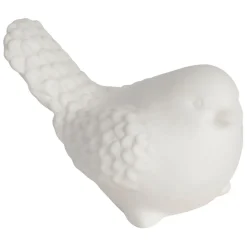 Deco led oiseau en grès blanc - Ilobo
