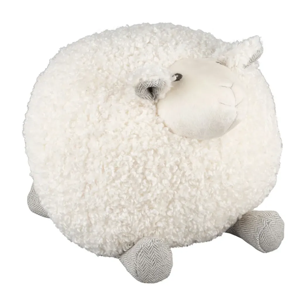 Deco mouton shaggy creme 30x30xh30cm polyester