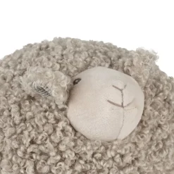 Deco mouton shaggy gris h20cm