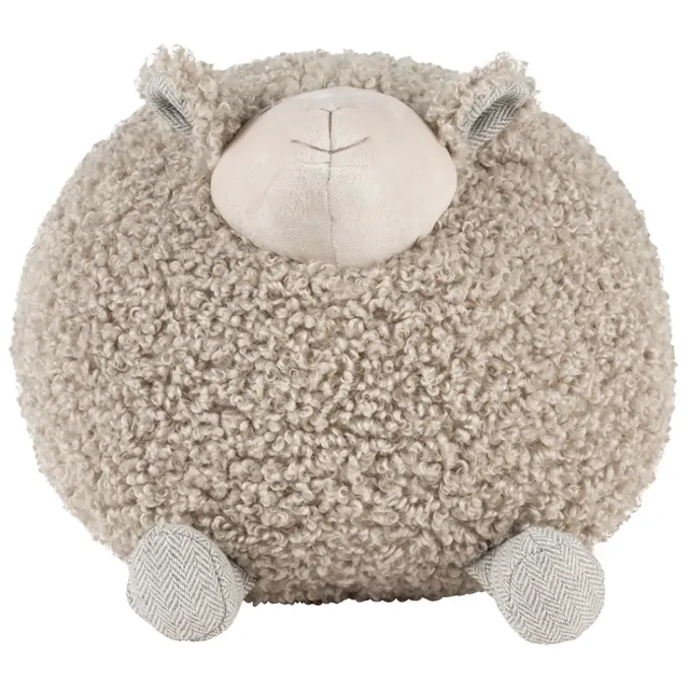 Deco mouton shaggy gris h30cm