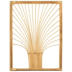 Deco murale Palmier en bambou et rotin naturel 43xh57.5cm - Flaural