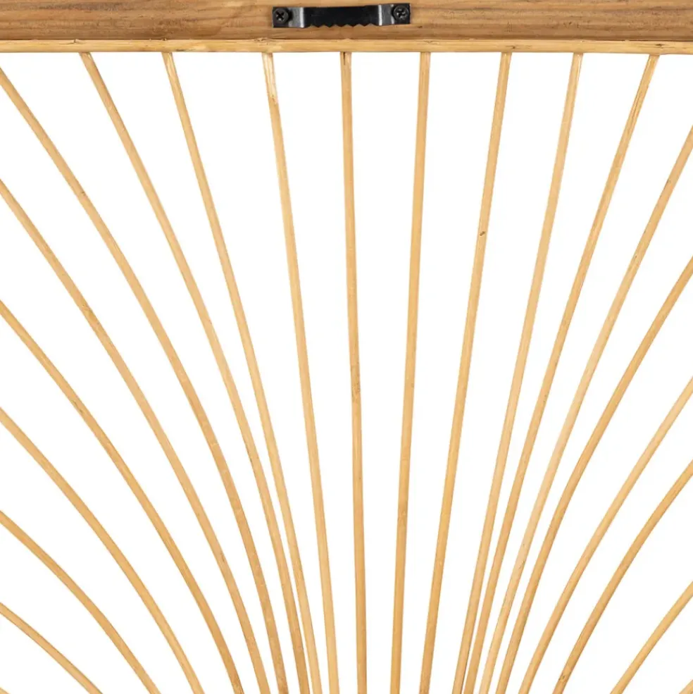 Deco murale Palmier en bambou et rotin naturel 43xh57.5cm - Flaural