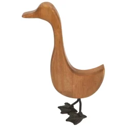 Deco oie en bois naturel et noir - Campagne