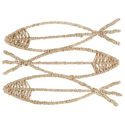 Deco poisson borneo naturel 32x23cm