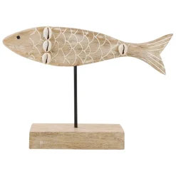 Deco poisson un été à la mer en manguier et fer