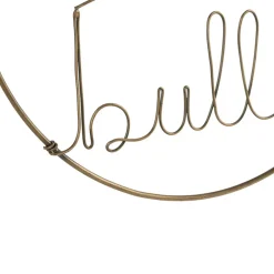 Deco suspension bulle metal dore d25
