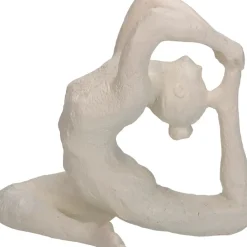 Decoration femme yoga polyresine ivoire 21.5x9.7xh18.5cm
