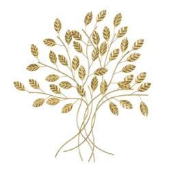 Decoration murale branchage metal doré (44x46cm)