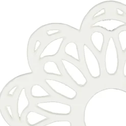 Dessous de plat fleur en fonte blanc cassé D20cm - Rhodonea