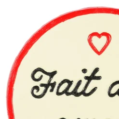 Dessous de plat "fait avec amour" en fonte ivoire d24cm - Fontnel