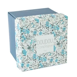 Doudou ours pantin avec mouchoir bleu H12cm - Boh'Aime