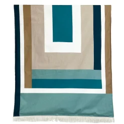 Drap de plage en coton jade 90x170cm - Kikoy