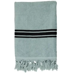 Drap de plage en coton uni jade 90x180cm - Tuitti
