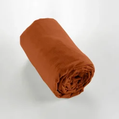 Drap housse en flanelle tomette 140x190cm - Candice