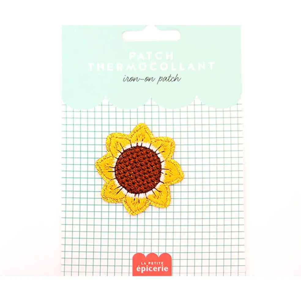 Ecusson thermocollant à paillettes - Tournesol