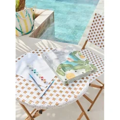 Ensemble table et chaises de jardin en résine naturelle - Bellano