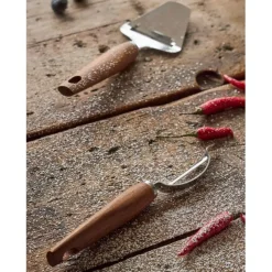 Epluche-légumes en inox et bois naturel - Ablis