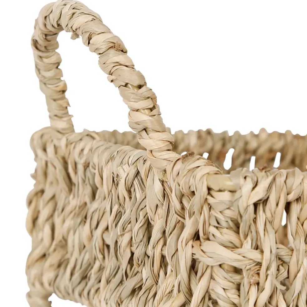 Etagere 2 niveaux en jonc de mer naturel h26.5cm - Borneo