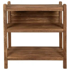 Etagère 3 niveaux en bois recyclé naturel 90x35xh100cm - Campagne