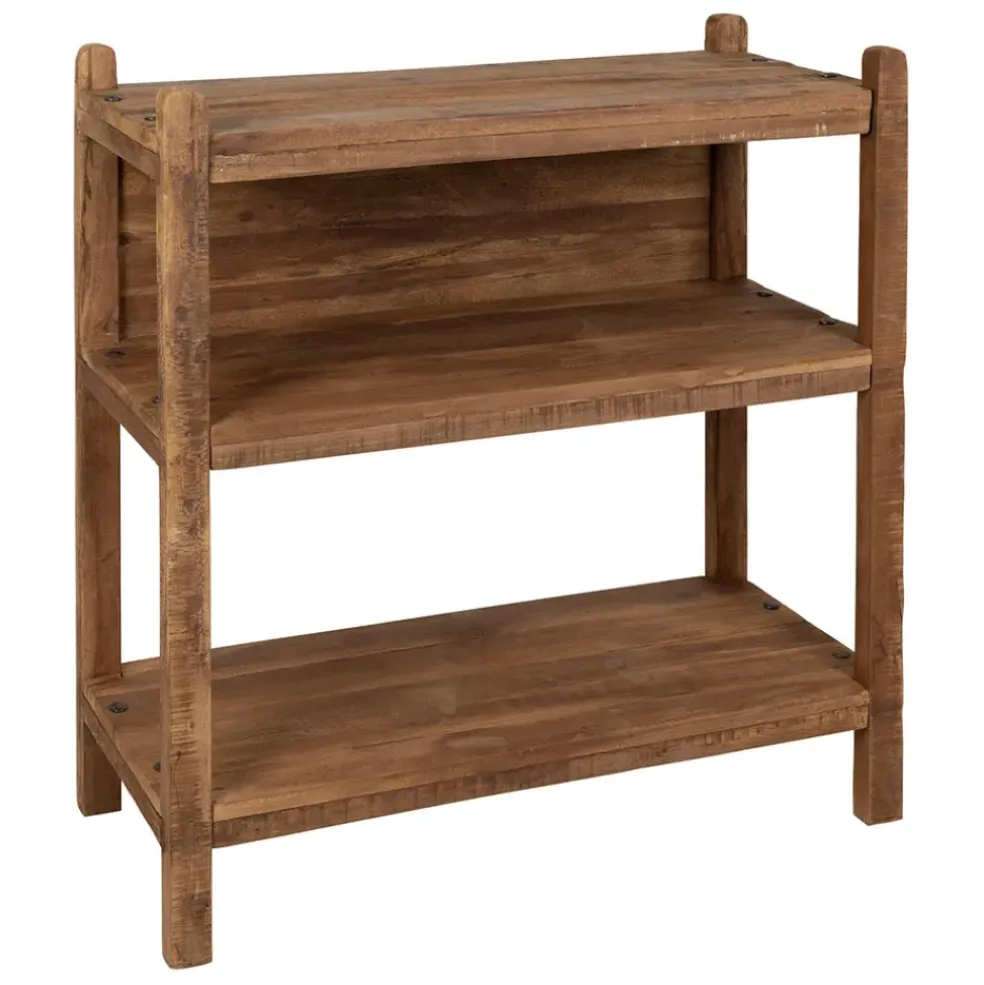Etagère 3 niveaux en bois recyclé naturel 90x35xh100cm - Campagne
